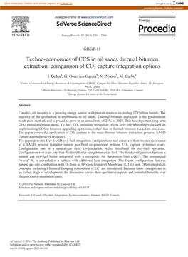 Techno-Economics of CCS in Oil Sands Thermal Bitumen Extraction: Comparison of CO2 Capture Integration Options