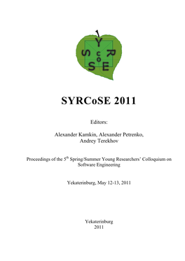 Syrcose 2011