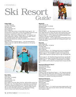 [ SEASONAL ] Ski Resort Guide