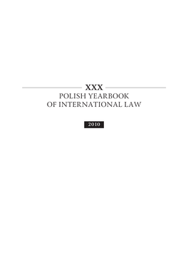 Polish Yearbook of International Law