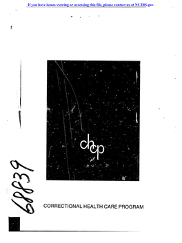 \ CORRECTIONJ\L HEALTH CARE PROGRAM Correctional Health Care Program