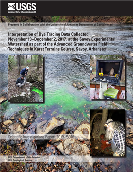 Interpretation of Dye Tracing Data Collected November 13–December