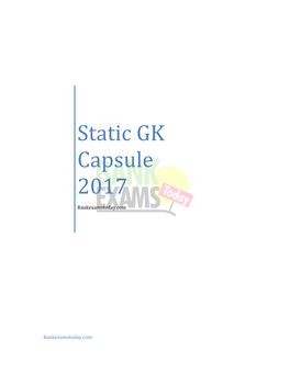 Static GK Capsule 2017