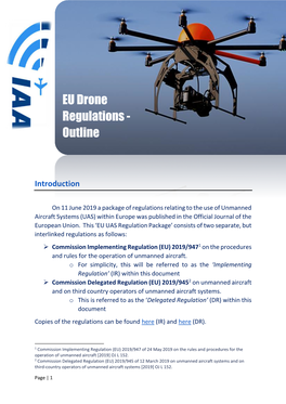 EU Drone Regulations - Outline | Irish Aviation Authority