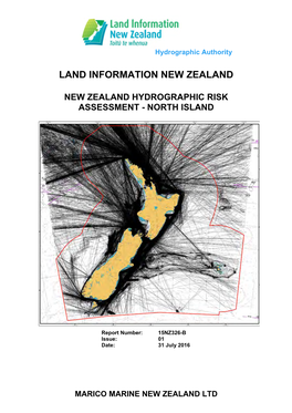 Land Information New Zealand New Zealand Hydrographic Risk