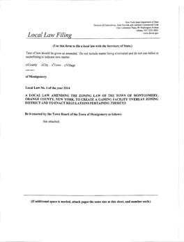 Local Law Filing WWW Dos.Ny:Gov