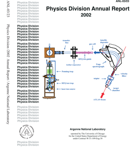 Physics Division Annual Report 2002