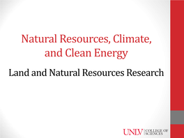 Land & Natural Resources