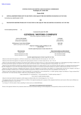 GENERAL MOTORS COMPANY (Exact Name of Registrant As Specified in Its Charter)