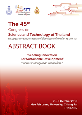 The 45Th Congress on Science and Technology of Thailand (STT45)