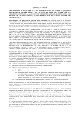 Qualified Institutional Buyers Within the Meaning of Rule 144A Under the U.S