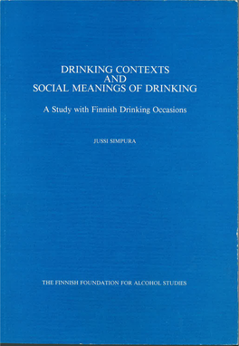 Social Meanings of Drinking