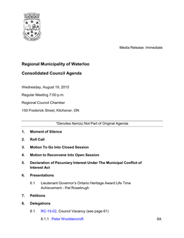 Council Agenda