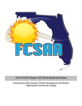 2016 NJCAA Region 8/FCSAA Baseball Review