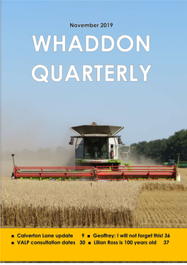 Whaddon Quarterly November 2019 WPC.Pdf File Uploaded