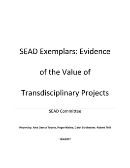 Evidence of the Value of Transdisciplinary Projects