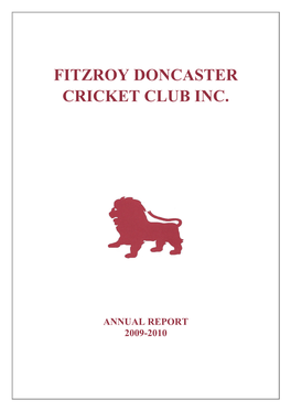 Fitzroy Doncaster Cricket Club Inc