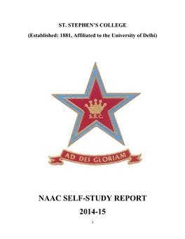 Naac Self-Study Report 2014-15