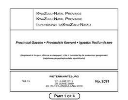 No. 2091 20 JUNIE 2019 20 KUNHLANGULANA 2019