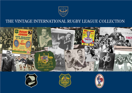 The Vintage International Rugby League Collection