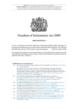 Freedom of Information Act 2000