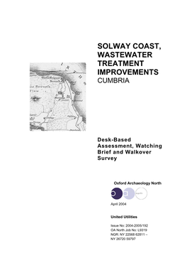 Solway Coast, Wastewater Treatment Improvements Cumbria