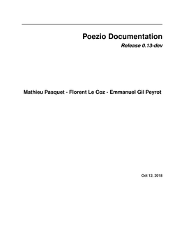 Poezio Documentation Release 0.13-Dev