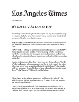 LA Times J Lo Feature