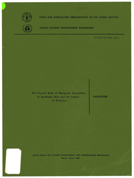 The Present State of Mangrove Ecosystems in Southeast Asia and the Impact of Poflution