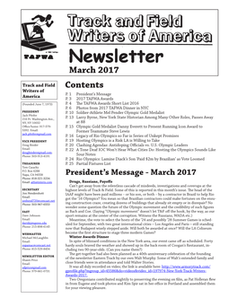 March 2017 Contents