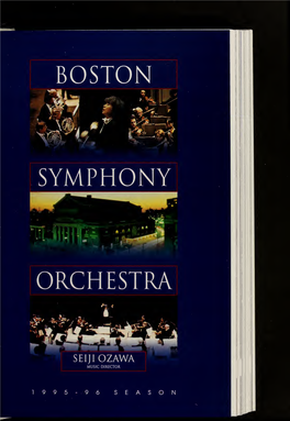 Boston Symphony Orchestra Concert Programs, Season 115, 1995-1996, Subscription, Volume 01