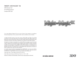 MIGHT and MAGIC™ IX 3DO Europe Ltd 21-23 Mossop Street London SW3 2LY