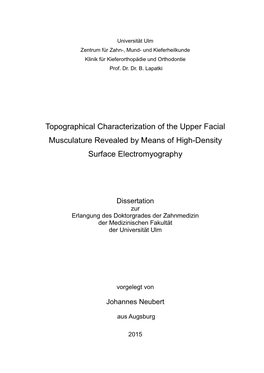 Topographical Characterization of the Upper Facial Musculature Revealed by Means of High-Density Surface Electromyography