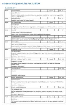 Program Guide Report