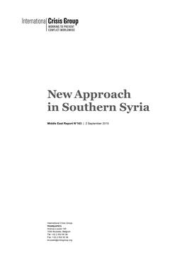 New Approach in Southern Syria