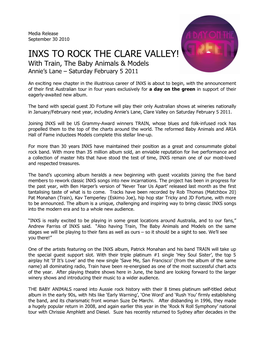 Annie's Lane Media Release INXS ADOTG Tour[1]