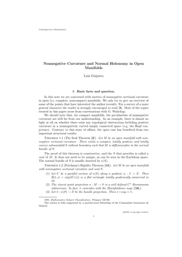 Nonnegative Curvature and Normal Holonomy in Open Manifolds