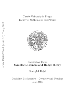 Arxiv:1708.02026V1 [Math.DG]