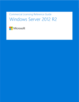 Windows Server 2012 R2 Licensing Guide