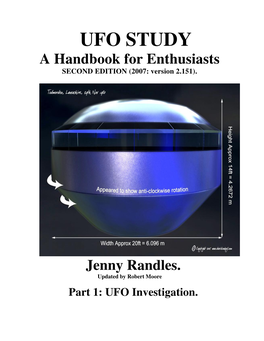 UFO STUDY a Handbook for Enthusiasts SECOND EDITION (2007: Version 2.151)