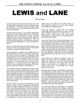 LEWIS and LANE