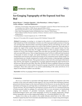 Ice-Gouging Topography of the Exposed Aral Sea Bed