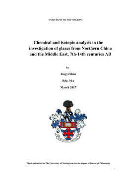 Chemical and Isotopic Analysis in the Investigation of Glazes from Northern China and the Middle East, 7Th-14Th Centuries AD