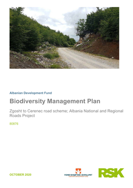 Biodiversity Management Plan