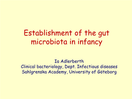 Establishment of the Gut Microbiota in Infancy