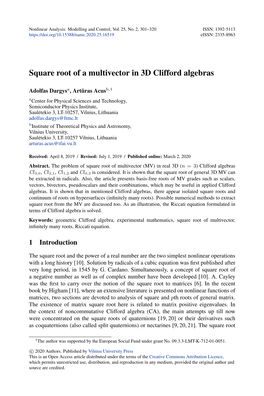 Square Root of a Multivector in 3D Clifford Algebras