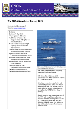 The CNOA Newsletter for July 2021