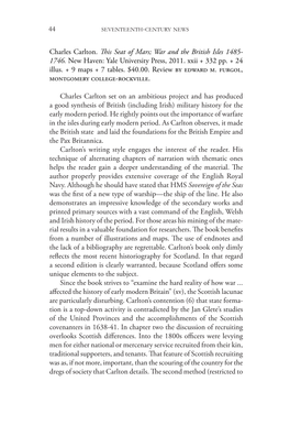 44 Charles Carlton. This Seat of Mars; War and the British Isles 1485- 1746. New Haven: Yale University Press, 2011. Xxii +