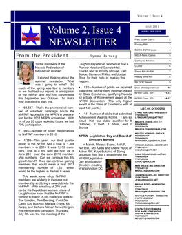 Volume 2, Issue 4 NEWSLETTER