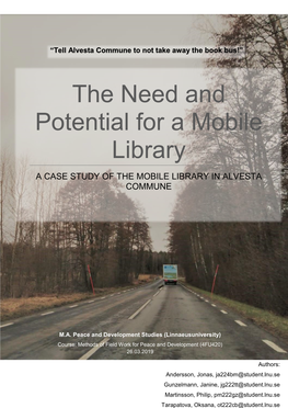 The Need and Potential for a Mobile Library